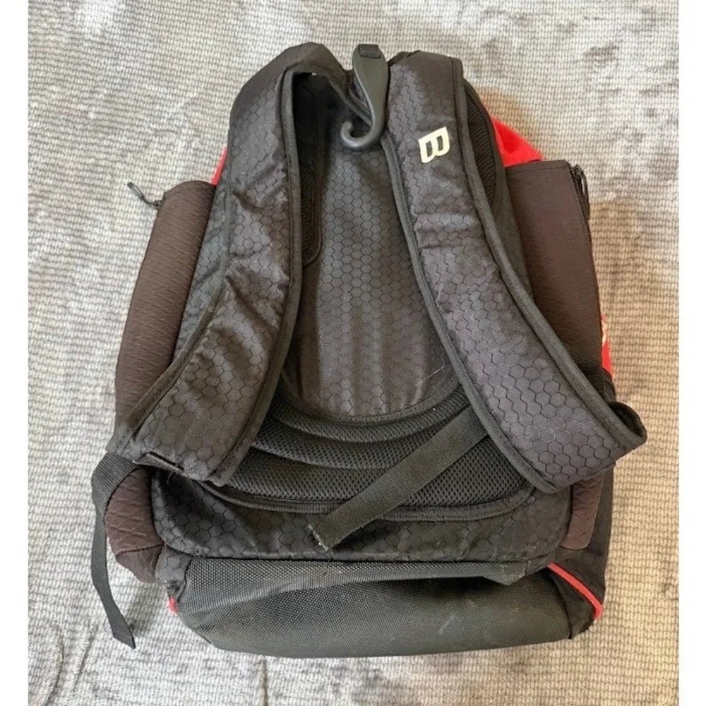 Boombah Superpack Baseball Softball Bat Bag Backpack Red Black Gear Equipment